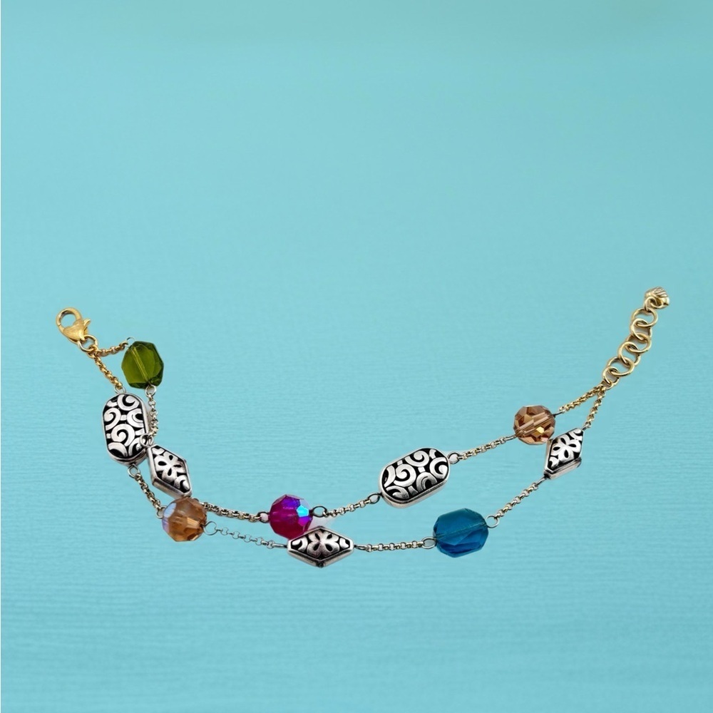 Brighton Elegant Beaded Bracelet Rare.
Bon Vivant COLORFUL CRYSTAL Bracelet